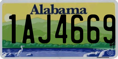 AL license plate 1AJ4669