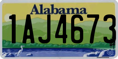 AL license plate 1AJ4673