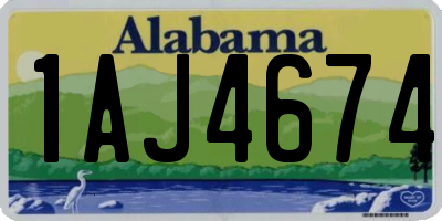 AL license plate 1AJ4674