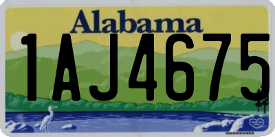 AL license plate 1AJ4675