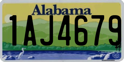 AL license plate 1AJ4679