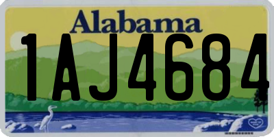 AL license plate 1AJ4684