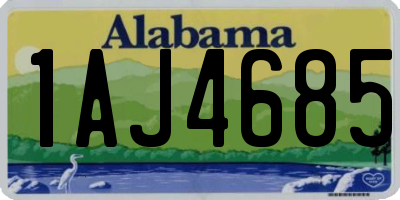 AL license plate 1AJ4685
