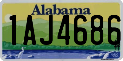 AL license plate 1AJ4686