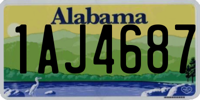 AL license plate 1AJ4687