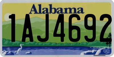 AL license plate 1AJ4692