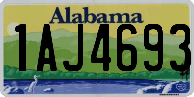 AL license plate 1AJ4693