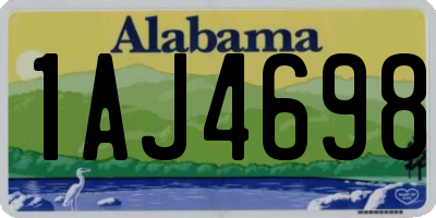 AL license plate 1AJ4698