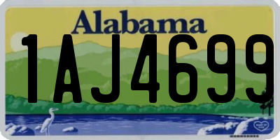 AL license plate 1AJ4699