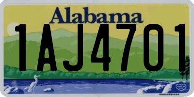 AL license plate 1AJ4701