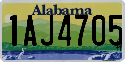 AL license plate 1AJ4705