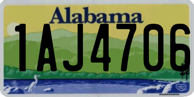 AL license plate 1AJ4706