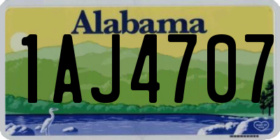 AL license plate 1AJ4707