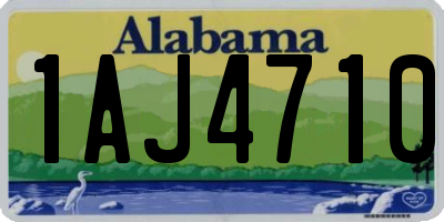 AL license plate 1AJ4710