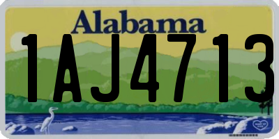 AL license plate 1AJ4713