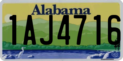 AL license plate 1AJ4716