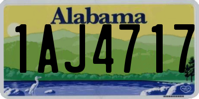 AL license plate 1AJ4717