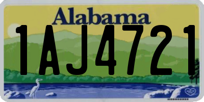 AL license plate 1AJ4721