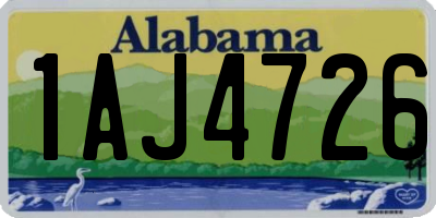 AL license plate 1AJ4726
