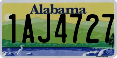 AL license plate 1AJ4727