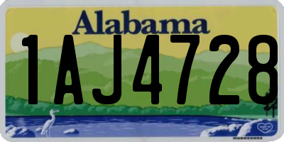 AL license plate 1AJ4728