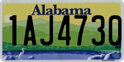 AL license plate 1AJ4730