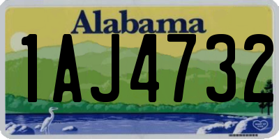 AL license plate 1AJ4732