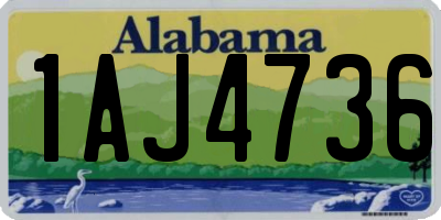 AL license plate 1AJ4736