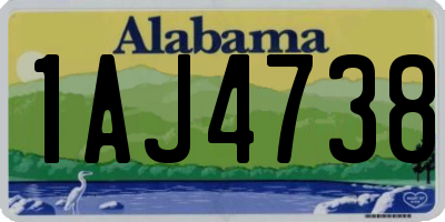 AL license plate 1AJ4738