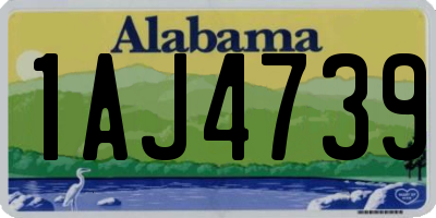 AL license plate 1AJ4739