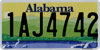 AL license plate 1AJ4742