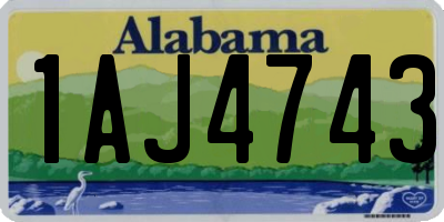 AL license plate 1AJ4743