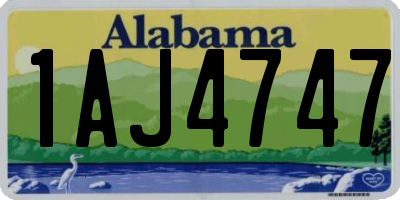 AL license plate 1AJ4747