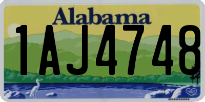 AL license plate 1AJ4748