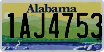AL license plate 1AJ4753