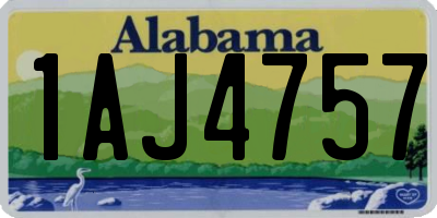 AL license plate 1AJ4757
