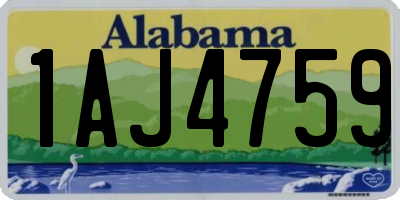 AL license plate 1AJ4759