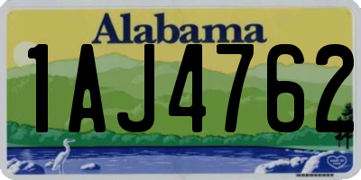 AL license plate 1AJ4762