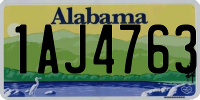 AL license plate 1AJ4763