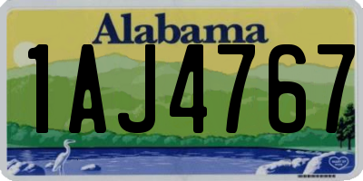 AL license plate 1AJ4767