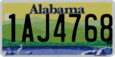 AL license plate 1AJ4768