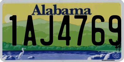 AL license plate 1AJ4769