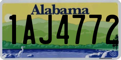 AL license plate 1AJ4772
