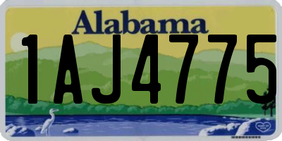 AL license plate 1AJ4775
