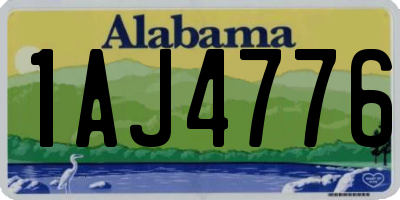 AL license plate 1AJ4776
