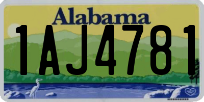 AL license plate 1AJ4781