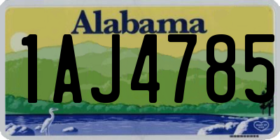 AL license plate 1AJ4785