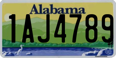 AL license plate 1AJ4789