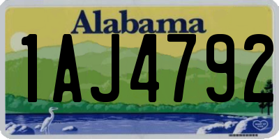 AL license plate 1AJ4792