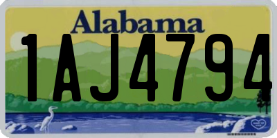 AL license plate 1AJ4794